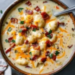 Bacon Cheddar Gnocchi Soup