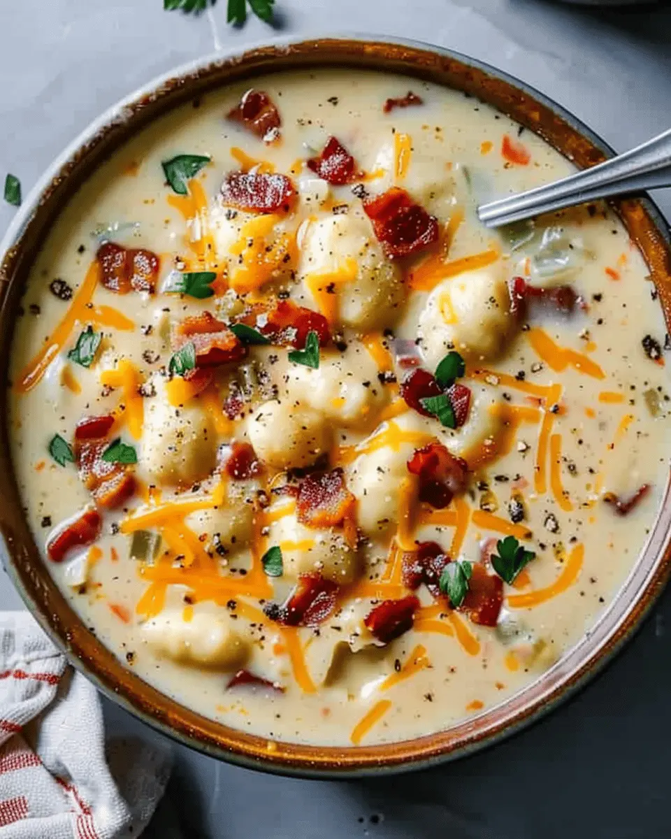 Bacon Cheddar Gnocchi Soup: Indulgent Comfort in Every Bowl
