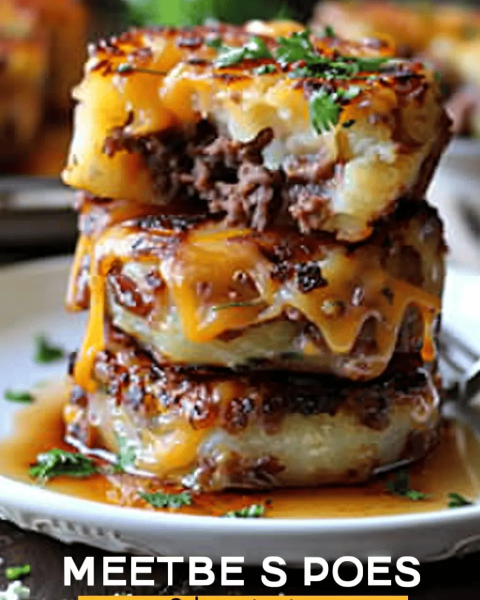 Cheesy Beef Stuffed Potato Cakes: Easy and Indulgent Recipe