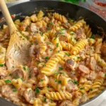 Creamy Rotel Pasta With Sausage