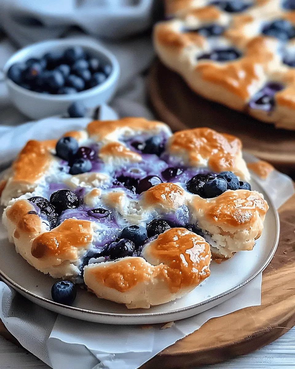 Fluffy Cottage Cheese Blueberry Cloud Bread: Light & Indulgent Treat