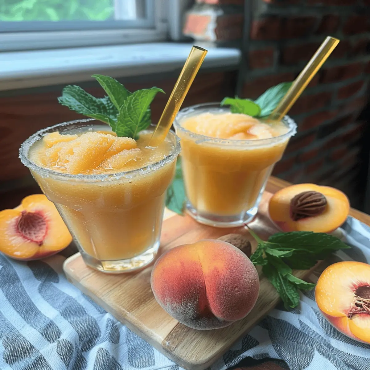 Frozen Peach Lemonade: Bursting with Refreshing Summer Joy