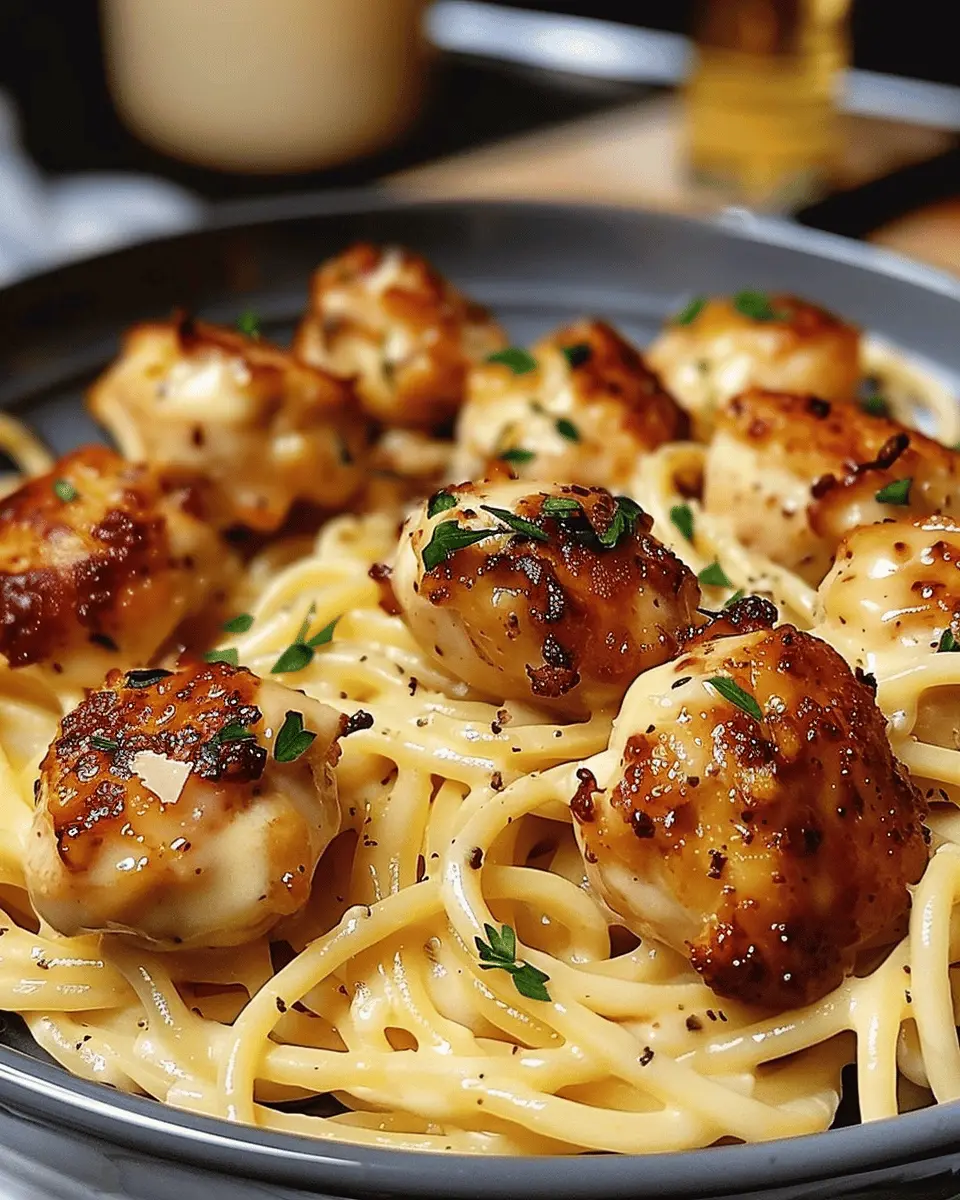 Garlic Butter Chicken Bites: Irresistibly Creamy Pasta Delight