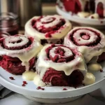 Heavenly Red Velvet Cinnamon Rolls
