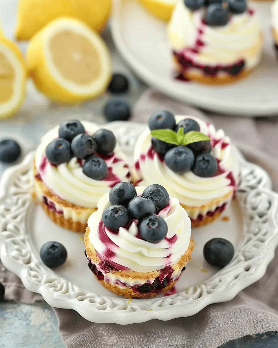 Mini Lemon Blueberry Cheesecakes: Easy, Indulgent Treats for All