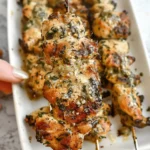 Ranch Garlic Parmesan Chicken Skewers