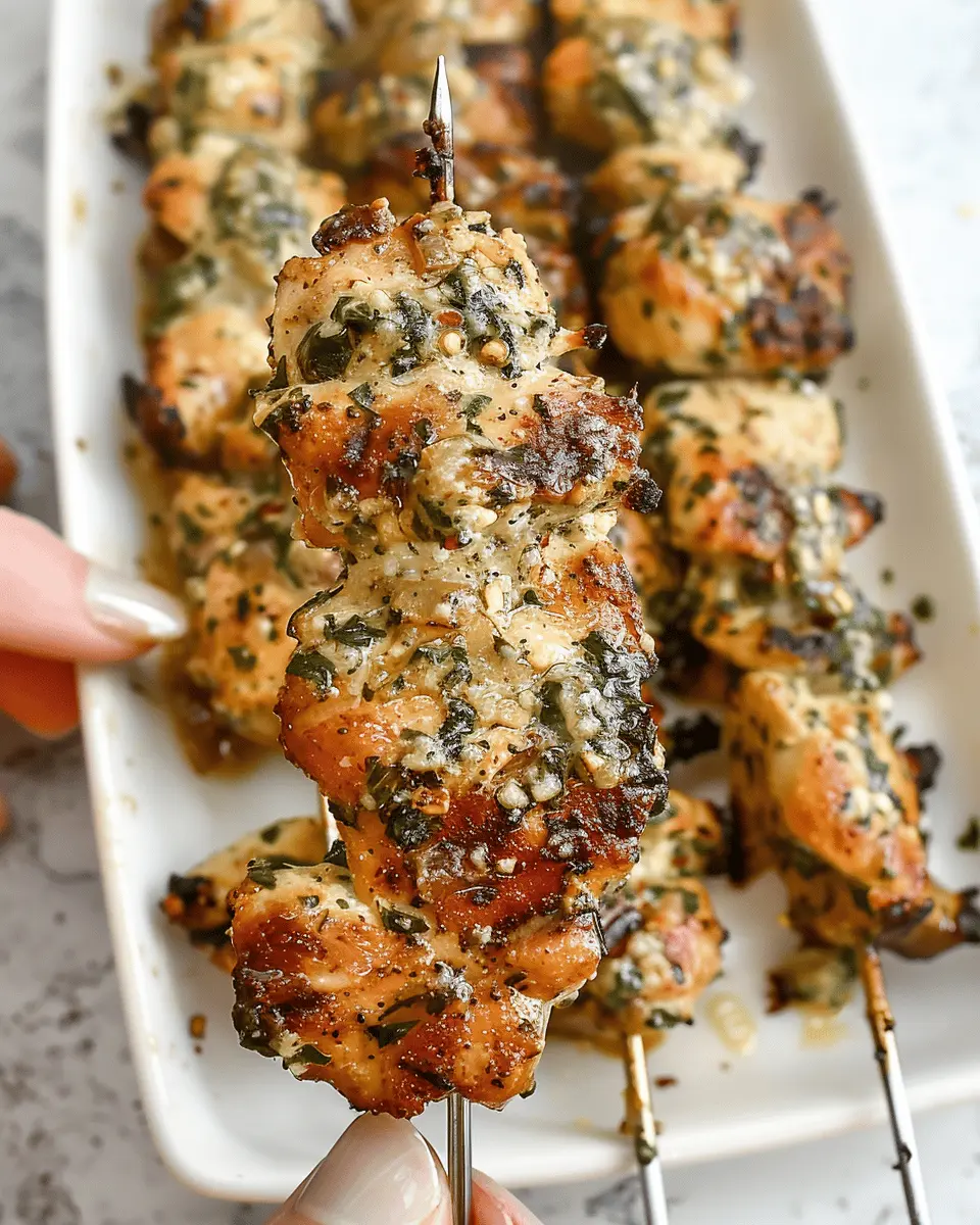 Ranch Garlic Parmesan Chicken Skewers: Easy & Flavorful Delight
