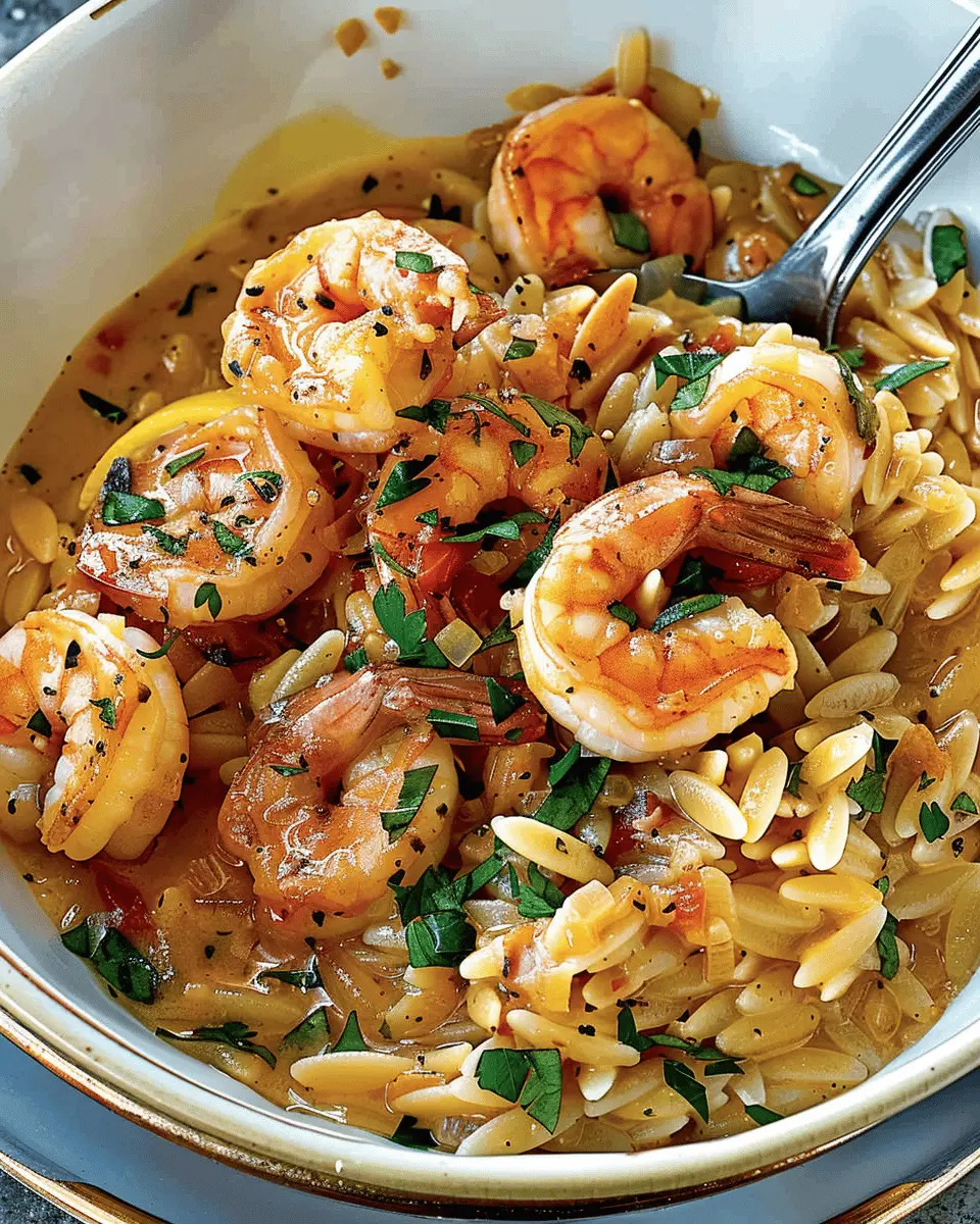 Shrimp Orzo in Lemon Garlic Sauce: Easy, Flavor-Packed Delight