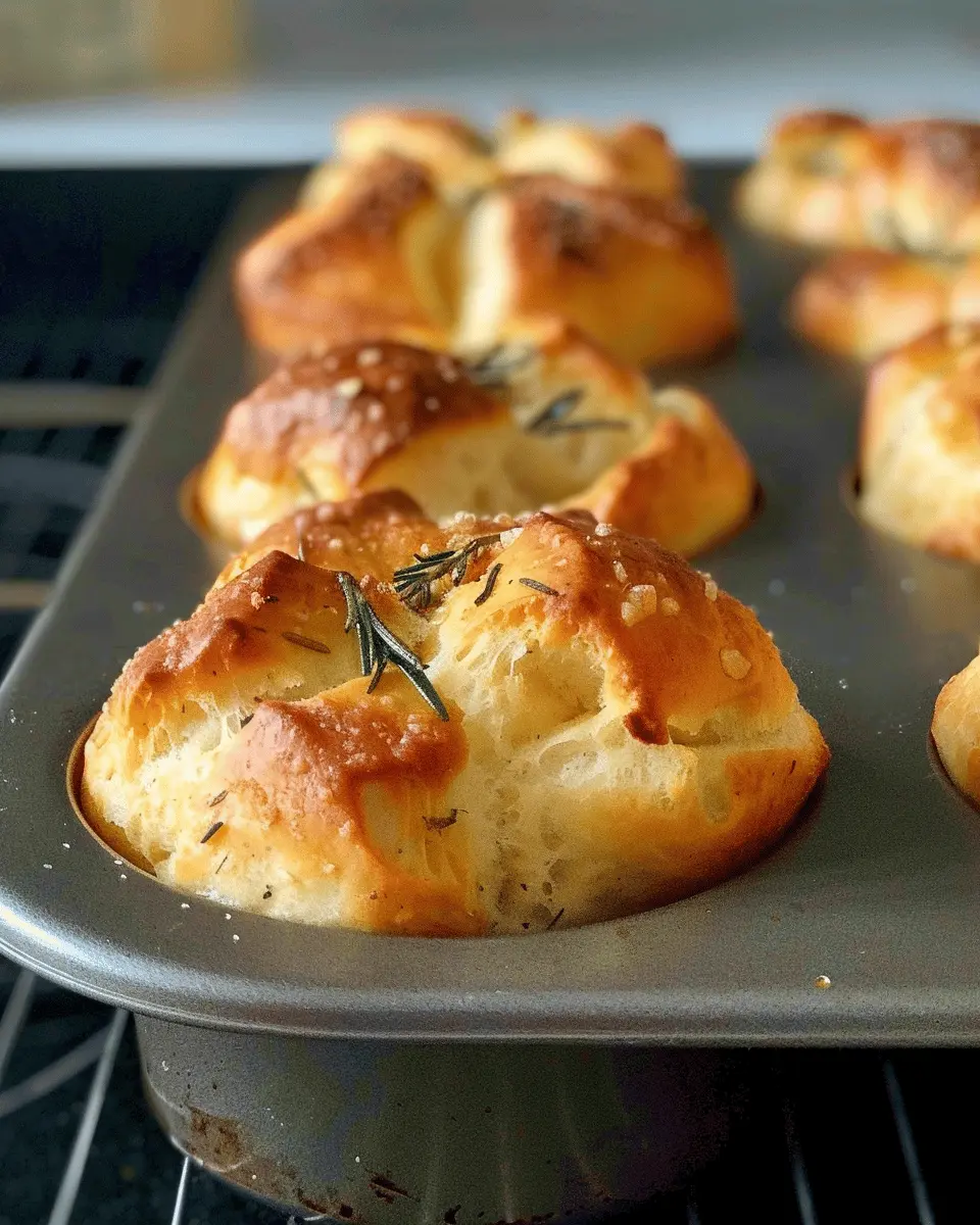 Rosemary Garlic Focaccia Muffins: Easy & Irresistibly Flavorful