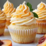 Honey Peach Cream Cheese Cupcakes