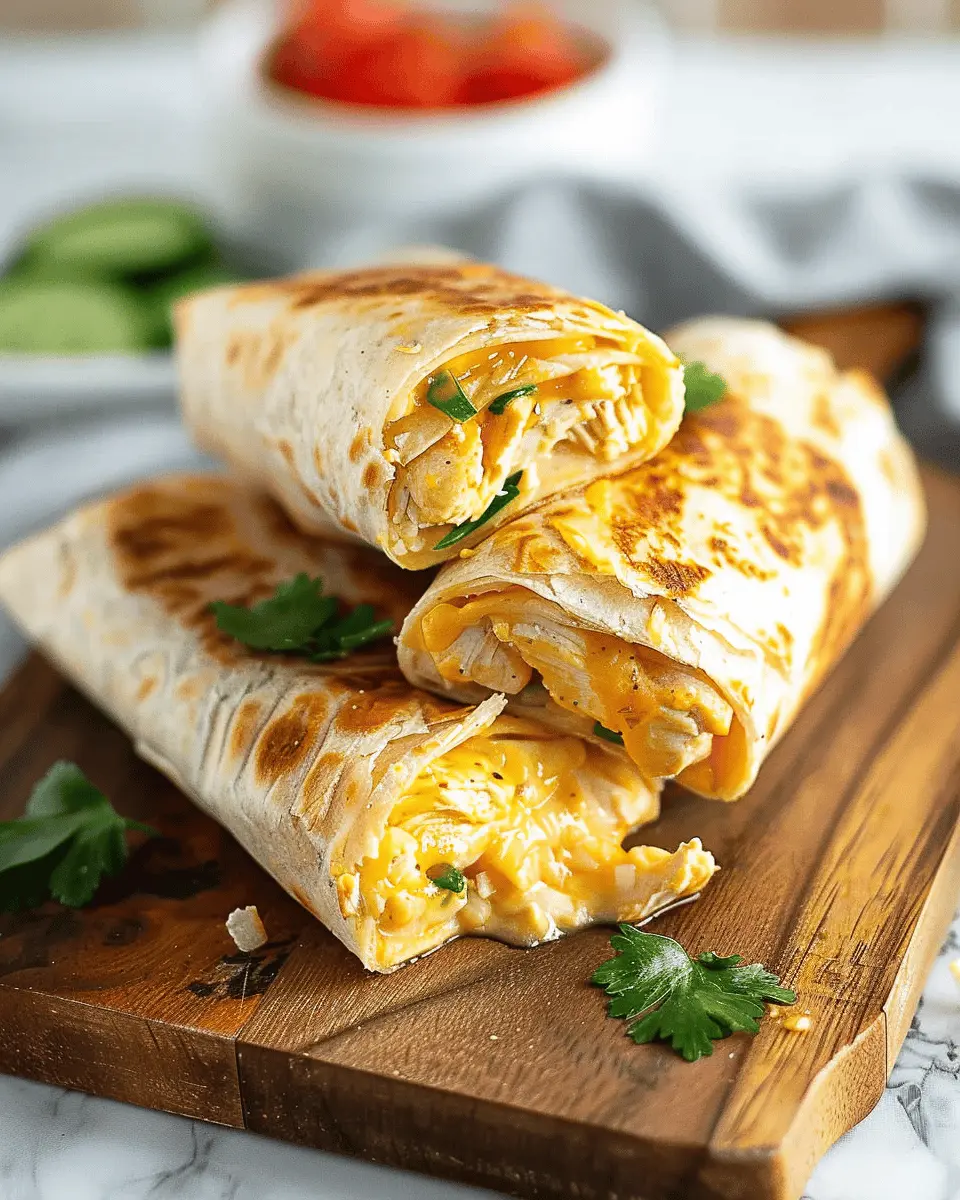 Cheesy Garlic Chicken Wraps: Easy and Delicious Weeknight Dinner