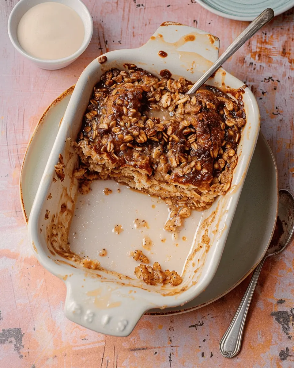 Cinnamon Roll Protein Baked Oats: Indulgent & Without Protein Powder