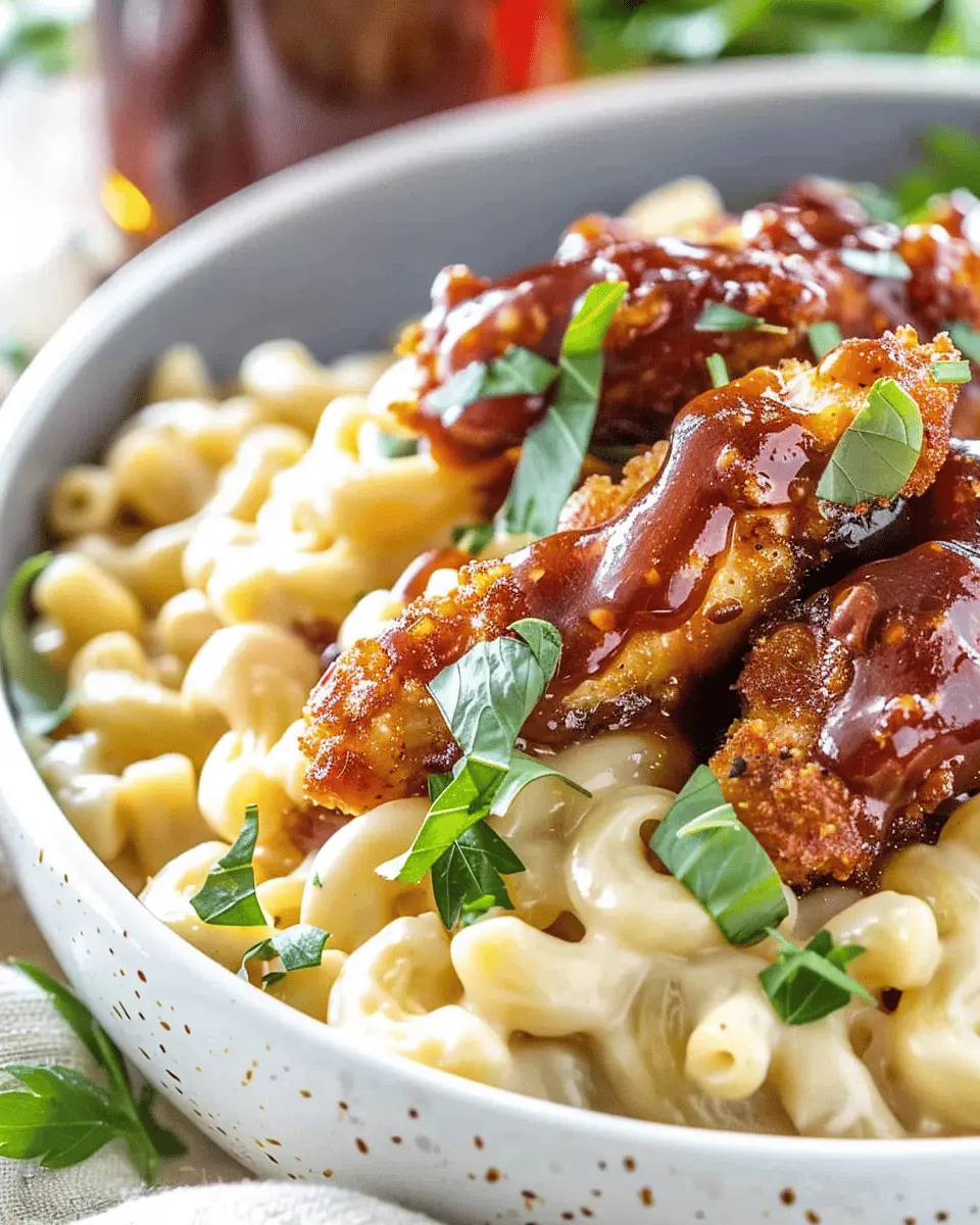 Copycat Applebee’s Honey Pepper Chicken Mac and Cheese Delight