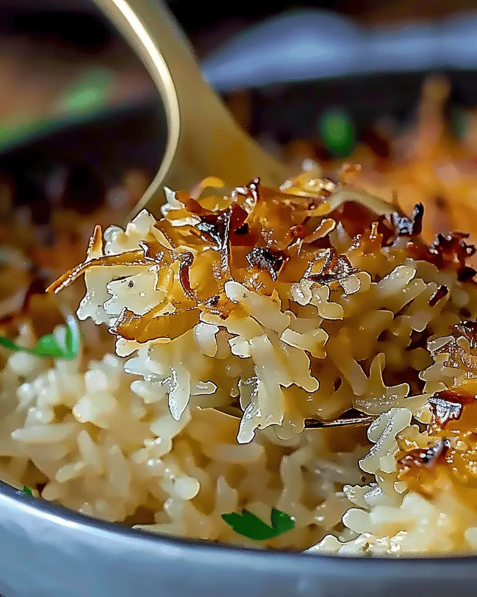 French Onion Butter Rice with Turkey Bacon: A Delicious Twist