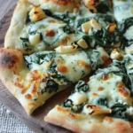 White Pizza with Spinach & Roasted Garlic