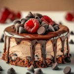 Irresistible Chocolate Chip Cookie Crust Cheesecake