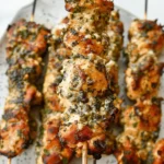 Ranch Garlic Parmesan Chicken Skewers
