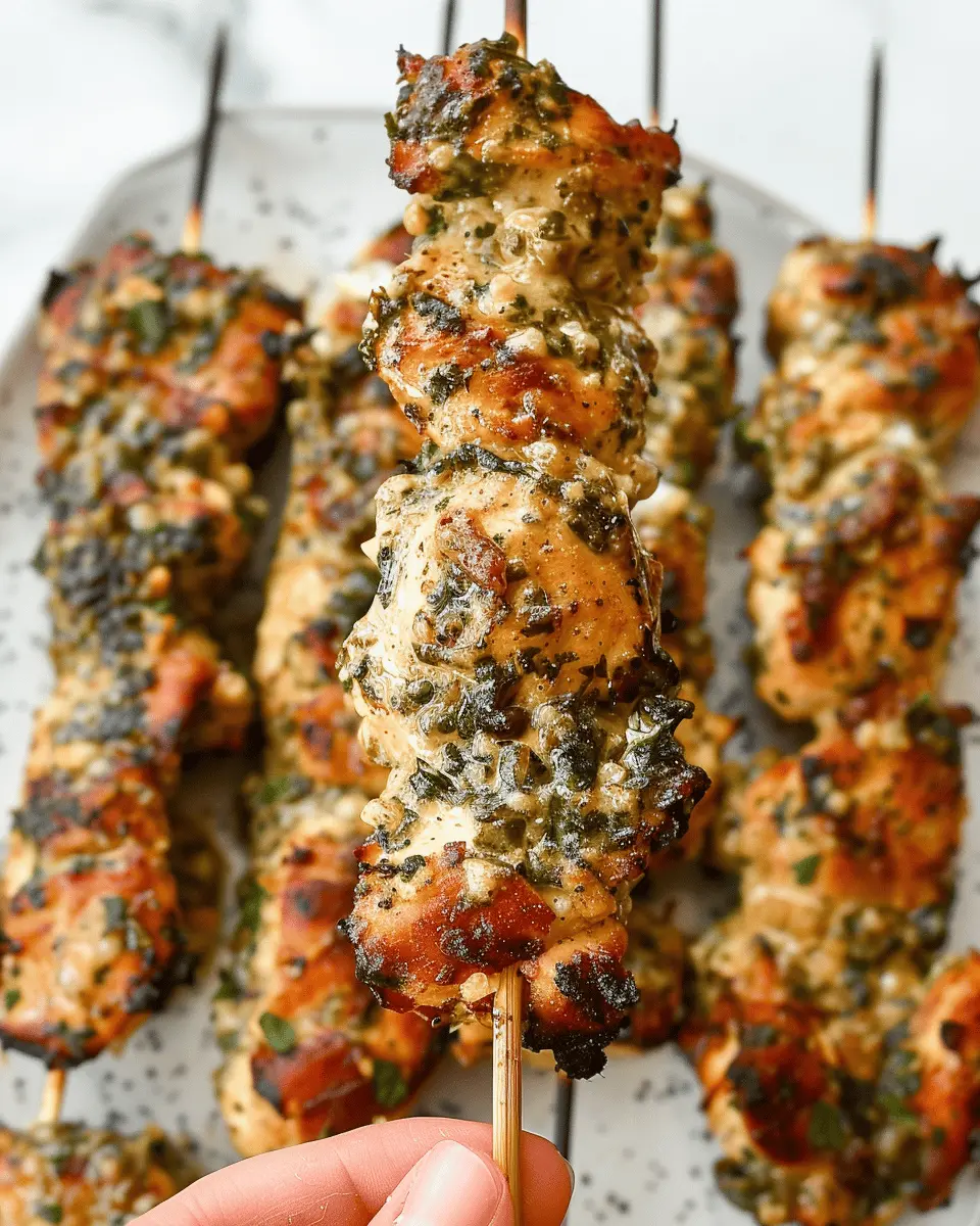 Ranch Garlic Parmesan Chicken Skewers: Easy and Flavorful Delight