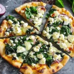 Spinach and Feta Flatbread Pizza