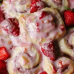Strawberry Cheesecake Cinnamon Rolls
