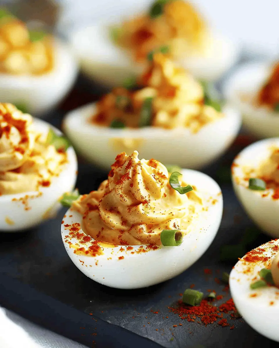 Spicy Deviled Eggs with Turkey Bacon: A Flavorful Twist for Any Gathering