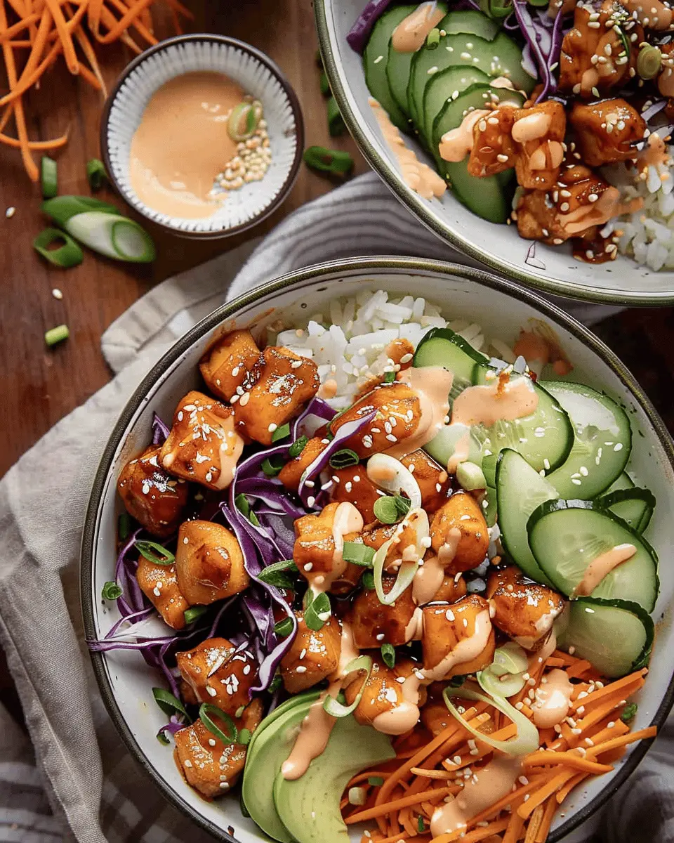 Bang Bang Chicken Bowl: Easy Recipe with Turkey Bacon Delight
