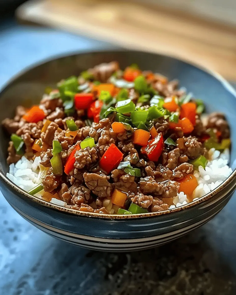 Beef and Pepper Rice Bowl: Easy Weeknight Delight for Food Lovers
