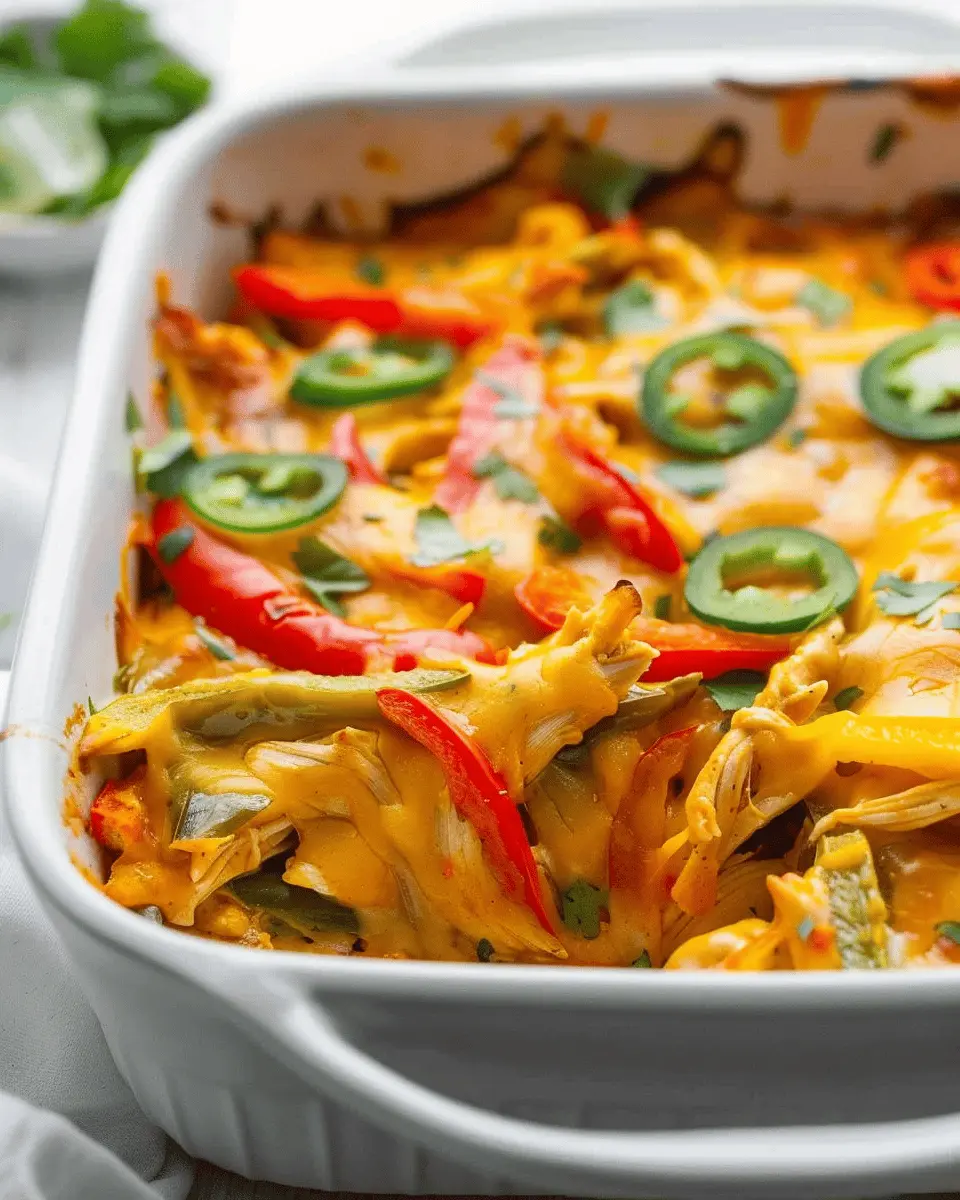 Cheesy Chicken Fajita Casserole: A Best Comfort Food Delight