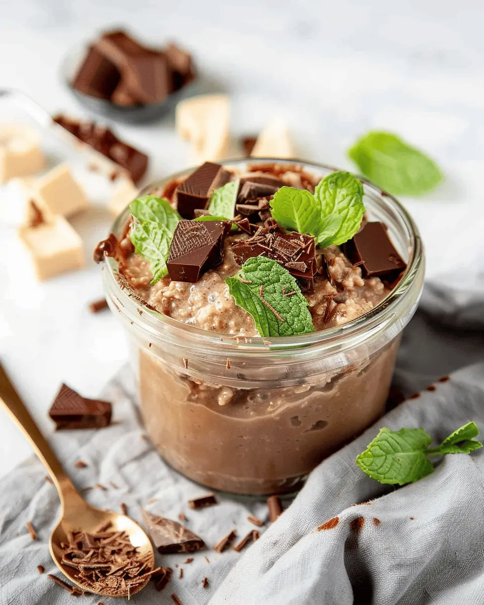 Chocolate Peppermint Overnight Oats: Easy & Indulgent Breakfast Delight