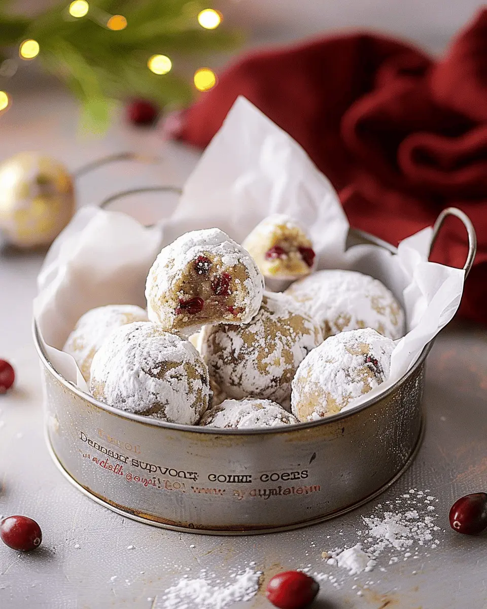 Cranberry Orange Snowball Cookies: Easy Holiday Treats to Love