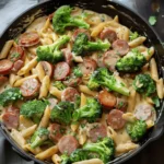 Creamy Kielbasa Broccoli Skillet