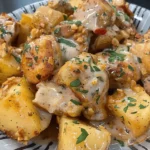 Crockpot Garlic Parmesan Chicken and Potatoes