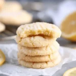 Easy Soft and Chewy Lemon Sugar Cookies {No Rolling or Cutting Out}