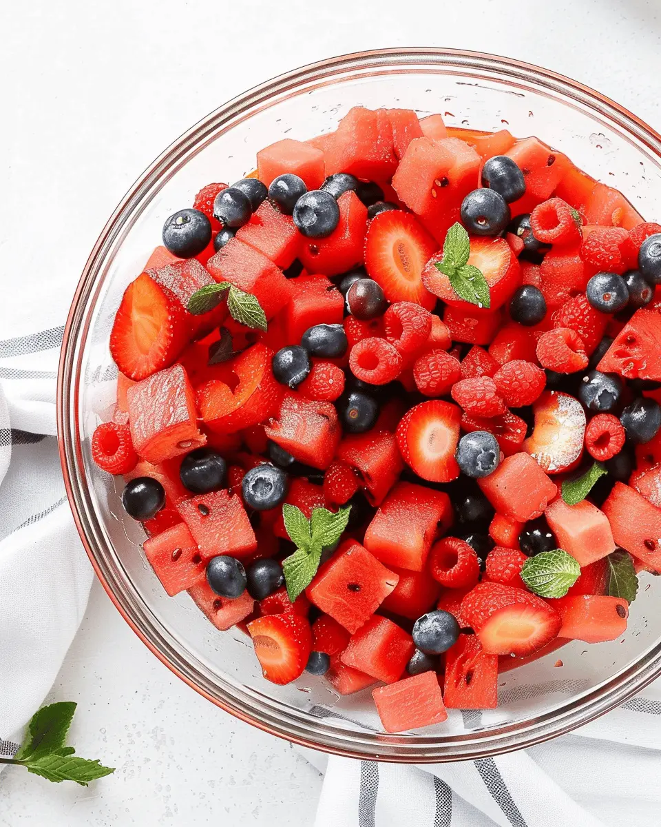 Fresh Watermelon Fruit Salad: A Juicy Twist for Summer Bliss