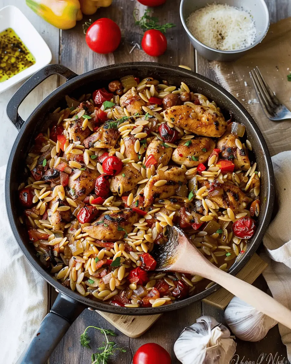 One-Pot Balsamic Chicken and Orzo: Easy Comfort Food Delight