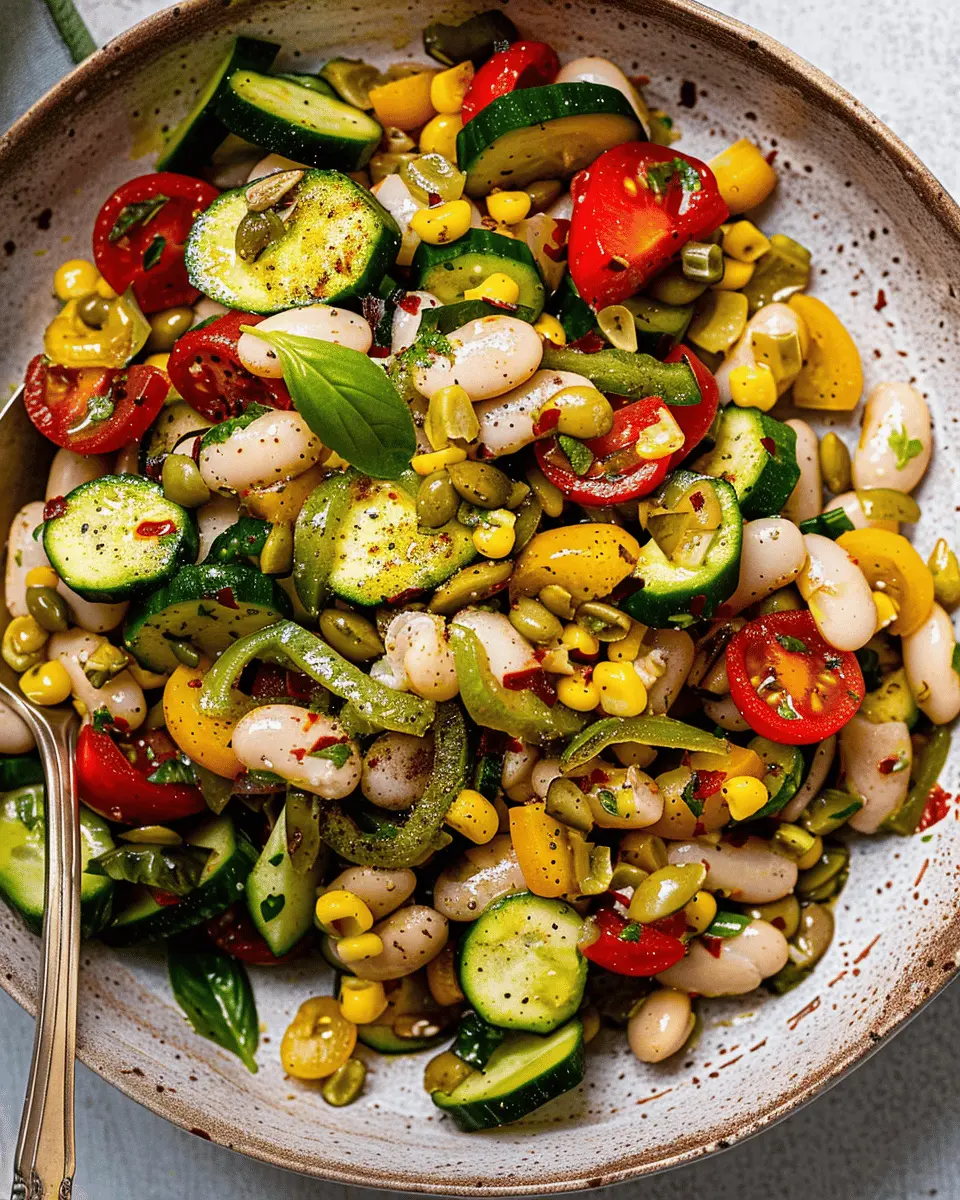 White bean salad with summer vegetables: A fresh and easy delight