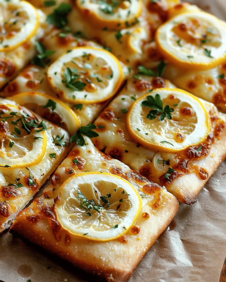 Zesty Lemon Pizza: A Bright and Fresh Twist for Your Dinner Table