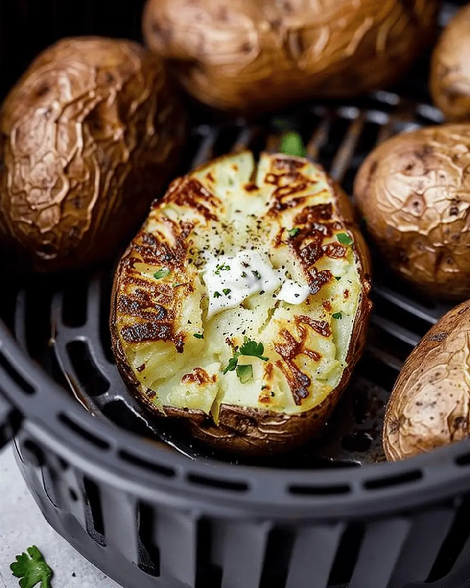 Air Fryer Baked Potato: Easy Recipe with Turkey Bacon Delight