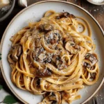 Caramelized Leek and Mushroom Gruyere Pasta