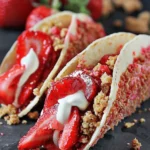 Strawberry Crunch Cheesecake Tacos