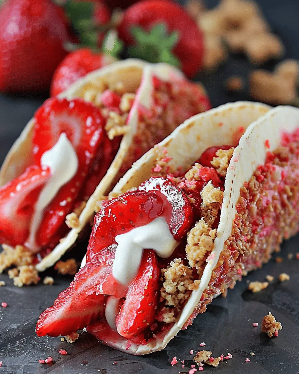 Strawberry Crunch Cheesecake Tacos: Easy Indulgence for Dessert Lovers