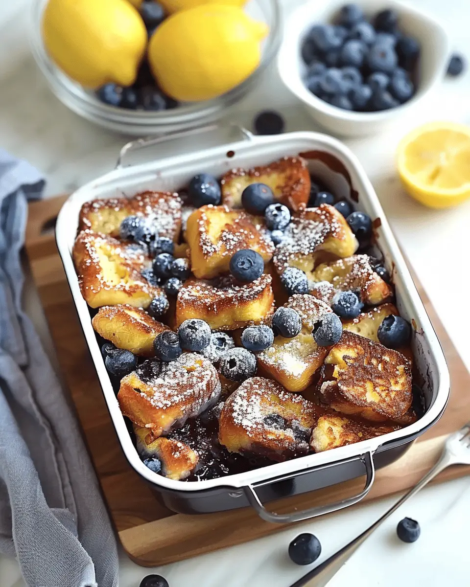 Overnight Lemon Blueberry French Toast Recipe: Easy & Delicious Twist