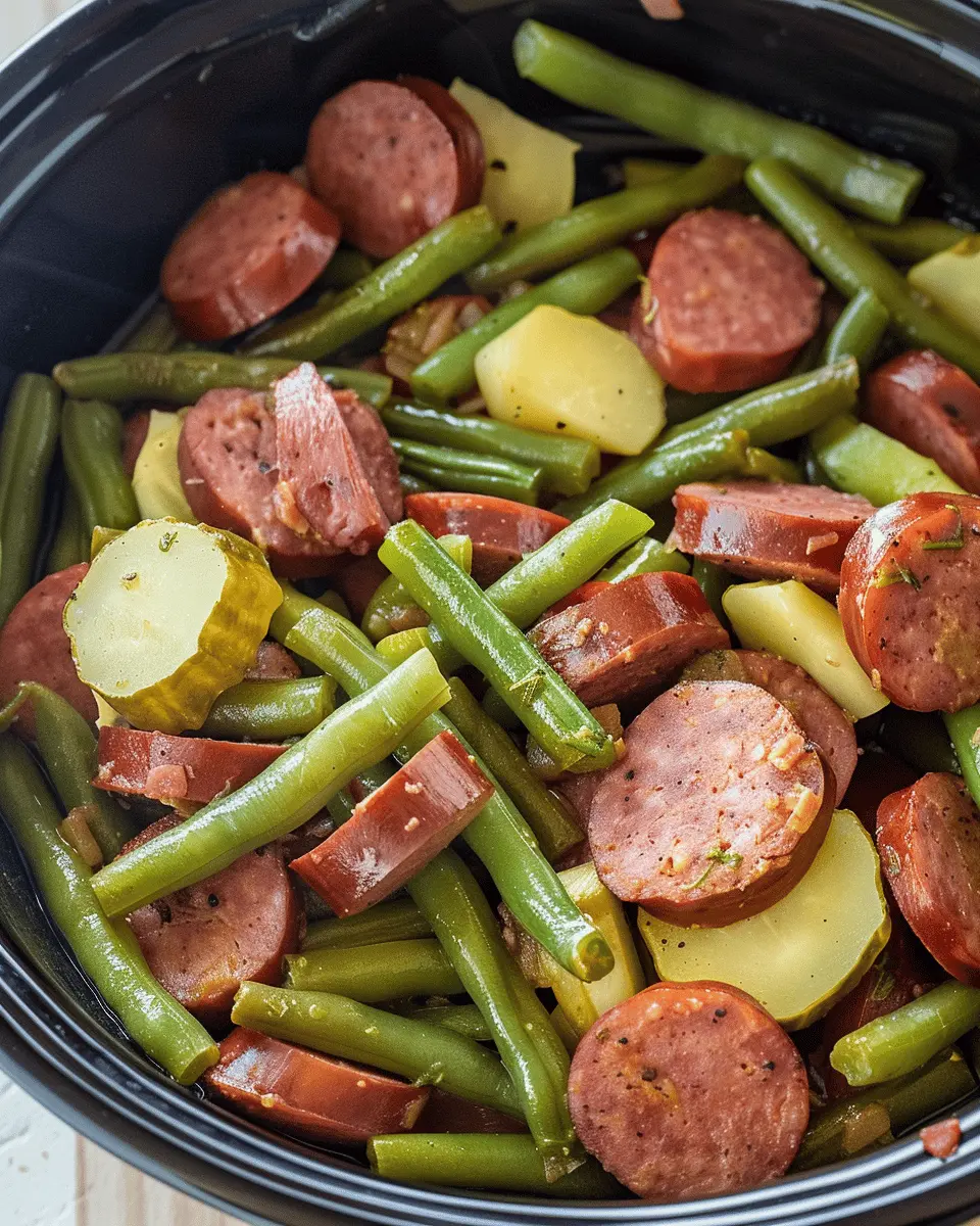 Crockpot Kielbasa and Green Beans: Easy Comfort Food Delight
