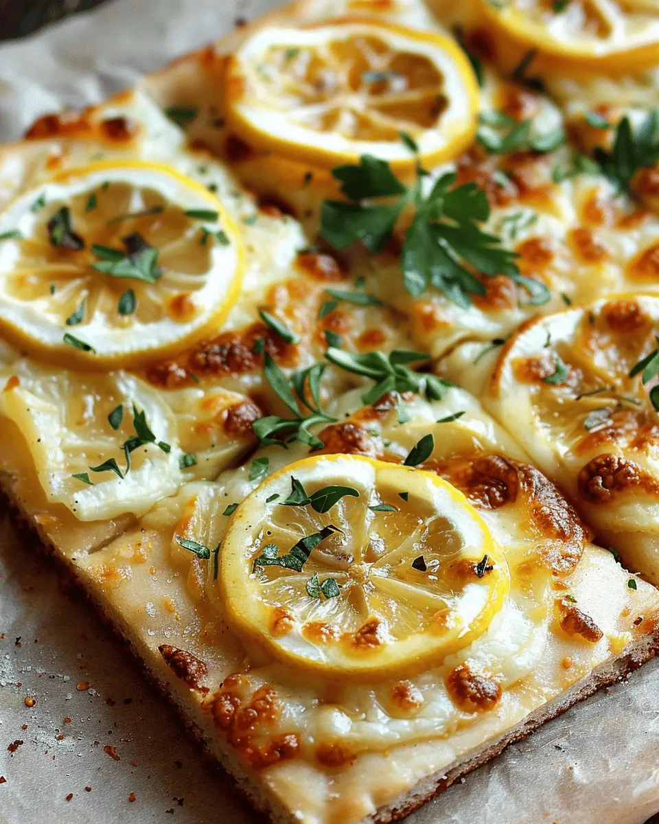 Zesty Lemon Pizza: A Fresh Twist with Turkey Bacon and Chicken Ham