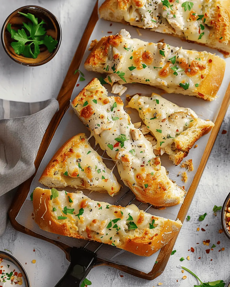 Viral Chicken Alfredo Garlic Bread You’ll Love to Make at Home