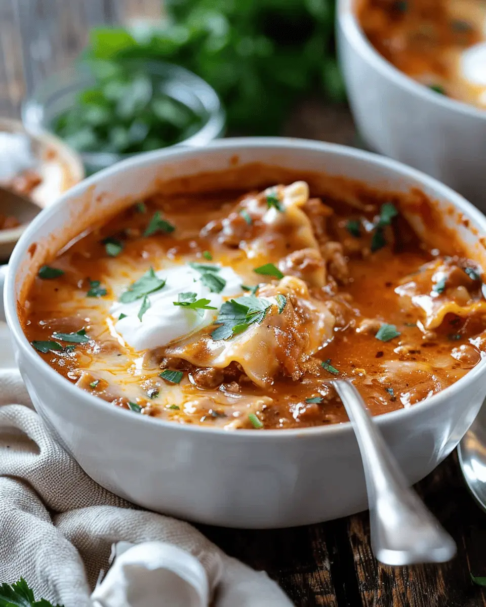 Best Easy Soup Recipes: Cozy Turkey Bacon Lasagna Soup Delight