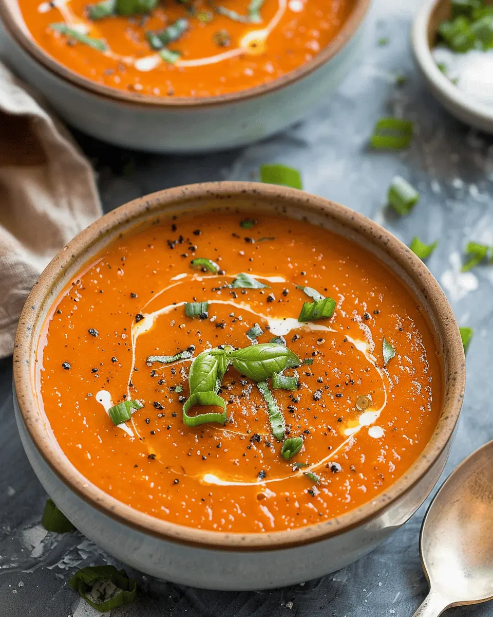 Best Easy Soup Recipes: Delightfully Creamy Easy Roasted Tomato Soup