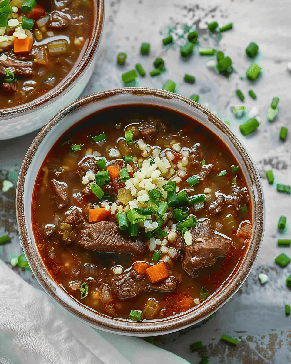Best Easy Soup Recipes: Savory Mongolian Beef Soup Delight