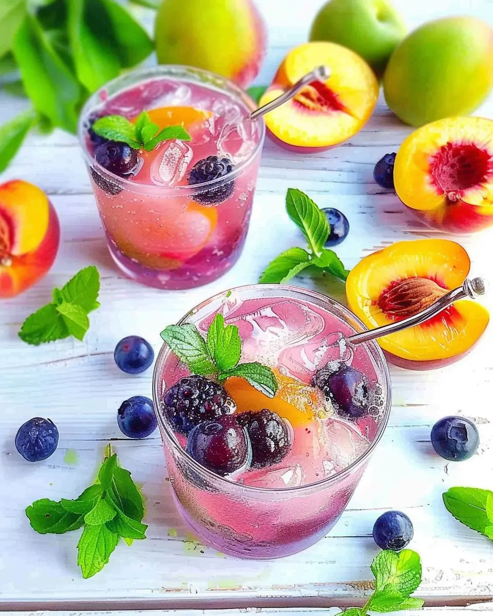 Blueberry and Peach Vodka Spritzer: The Best Summer Refresher