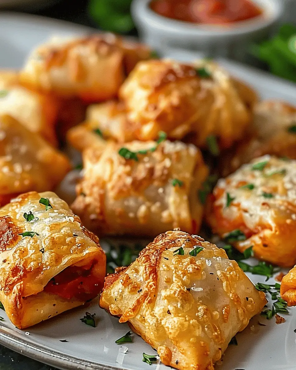 Easy Best Appetizers Recipes: Air Fryer Pizza Rolls with Turkey Bacon and Chicken Ham Delight